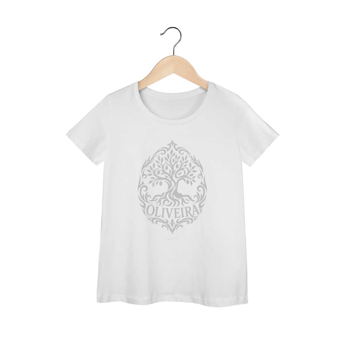 Mockup de Baby Long Tribal Cinza em branco