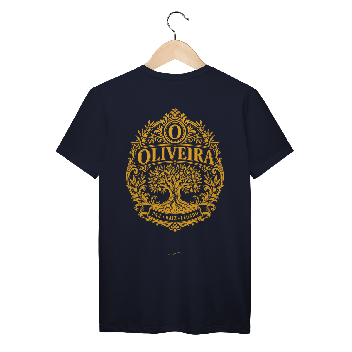 Mockup de Camiseta V1 Costas em azul-marinho