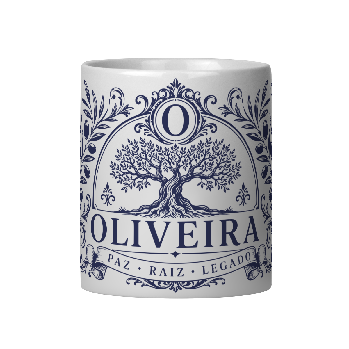 Mockup de Caneca V2 em vista com alça à esquerda