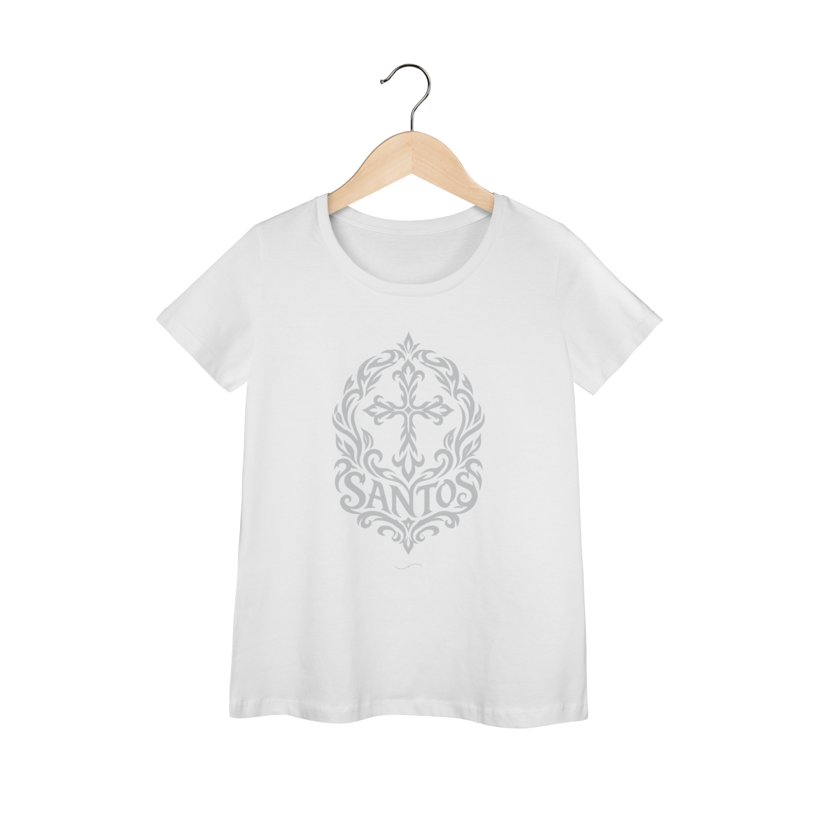 Mockup de Baby Long Tribal Cinza em branco