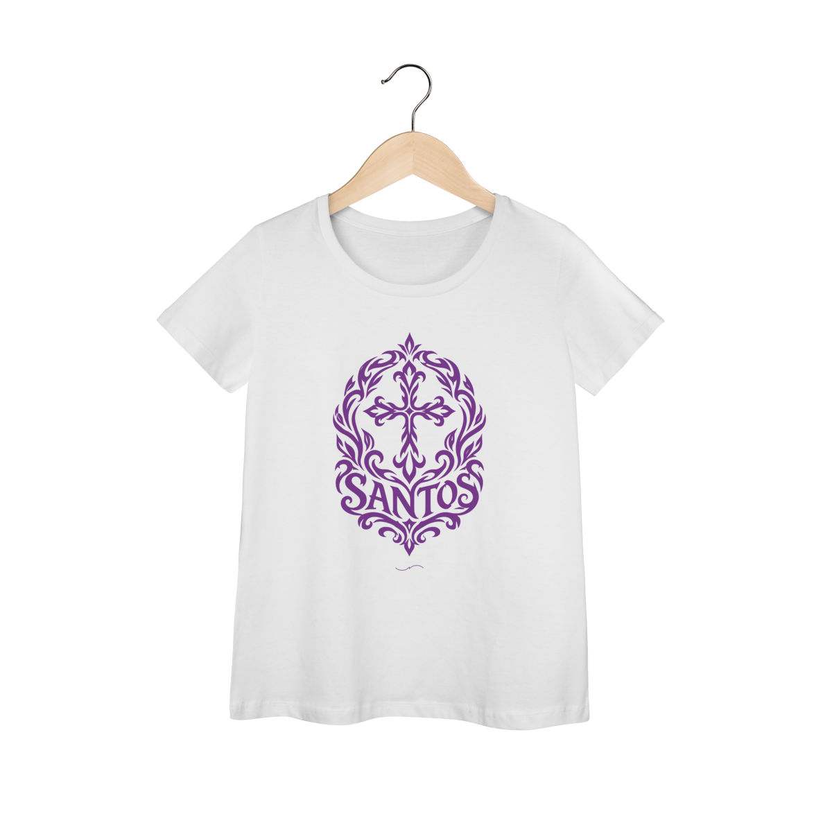 Mockup de Baby Long Tribal Roxa em branco
