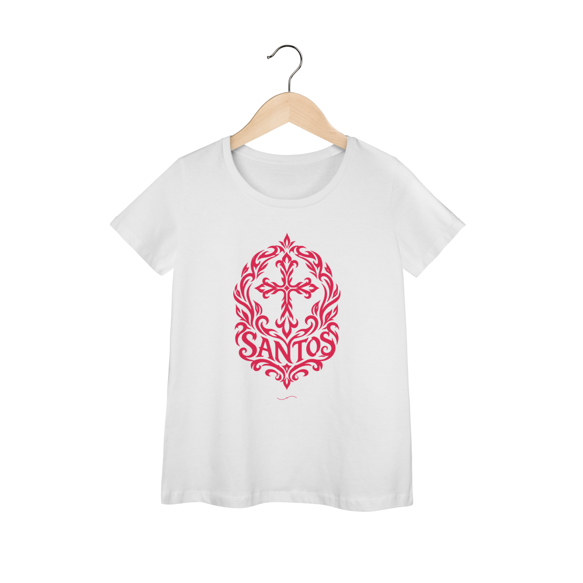Mockup de Baby Long Tribal Vermelha em branco