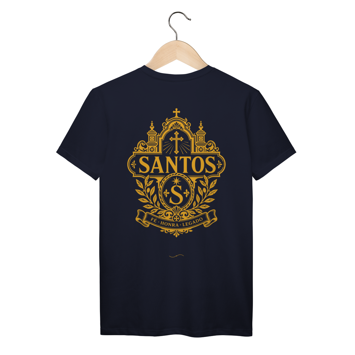 Mockup de Camiseta V1 Costas em azul-marinho