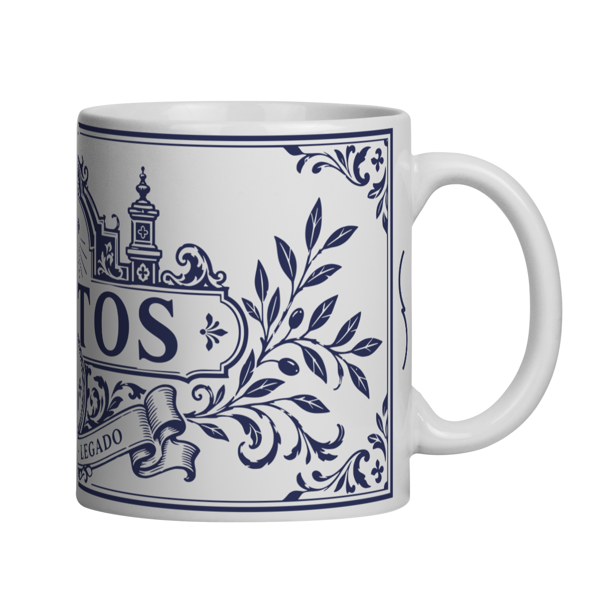 Mockup de Caneca V1 em vista com alça à direita