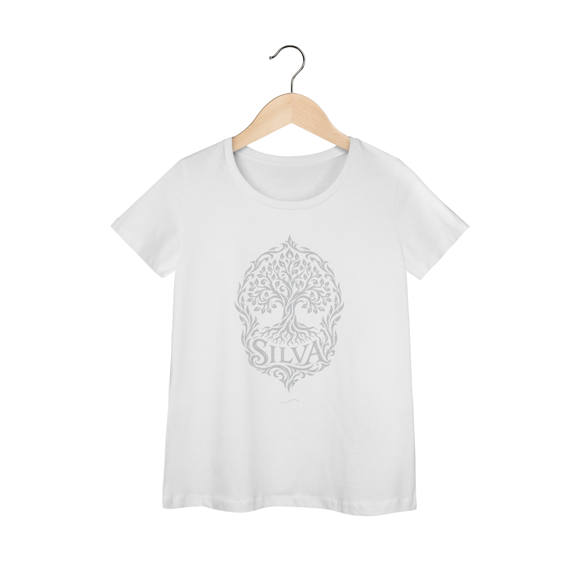 Mockup de Baby Long Tribal Cinza em branco