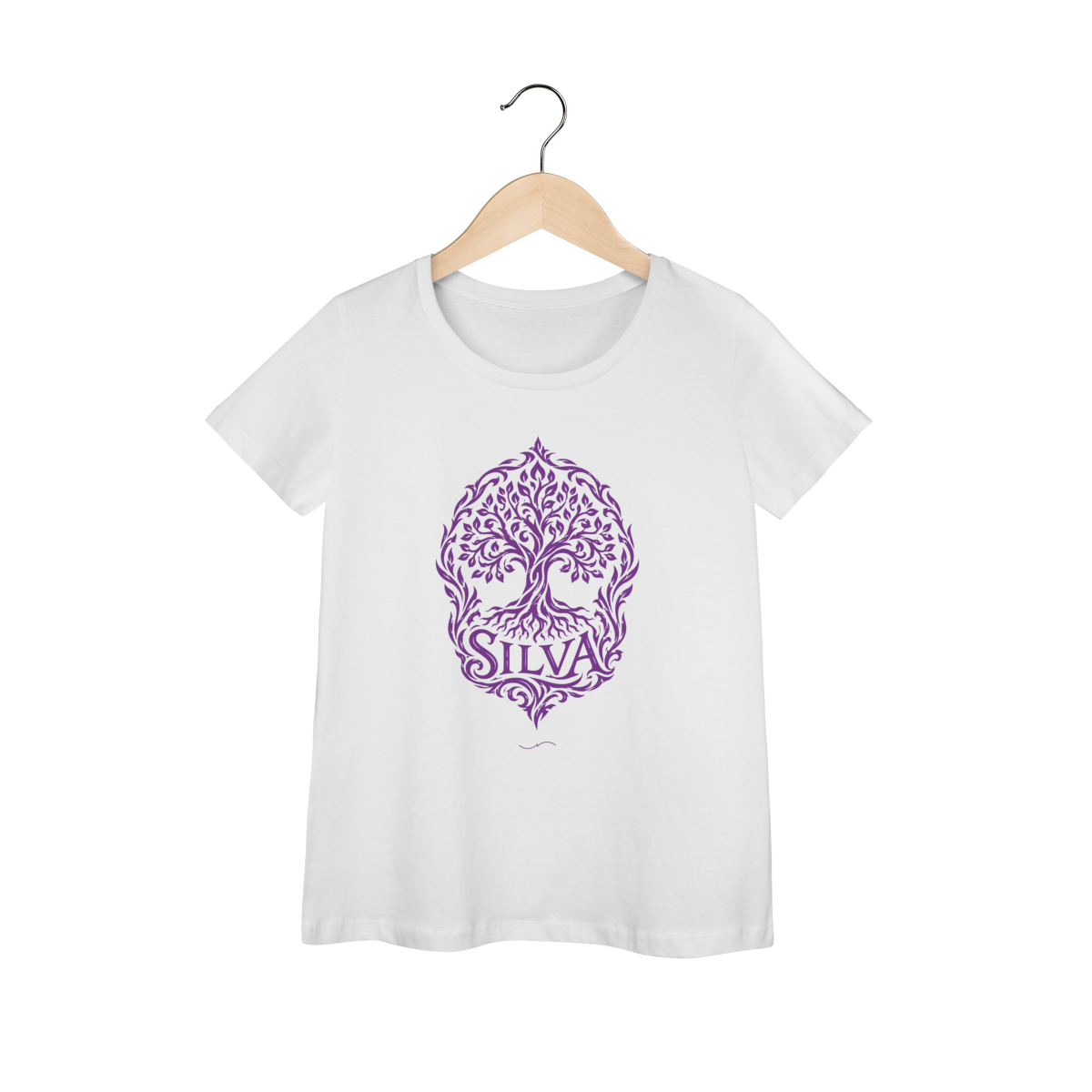 Mockup de Baby Long Tribal Roxa em branco