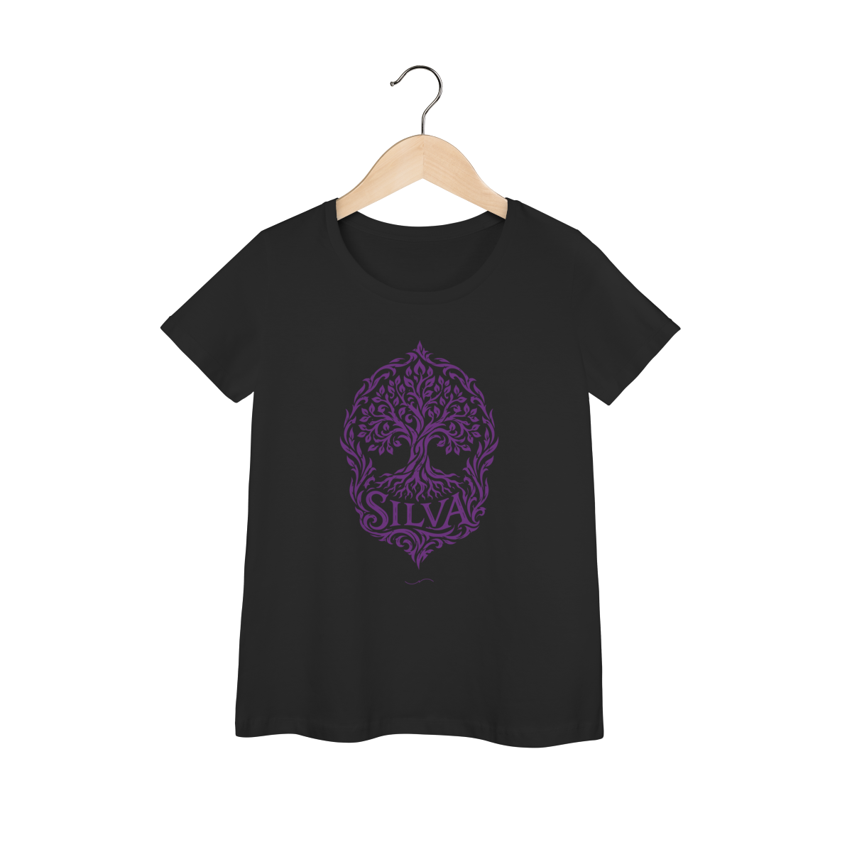 Mockup de Baby Long Tribal Roxa em preto
