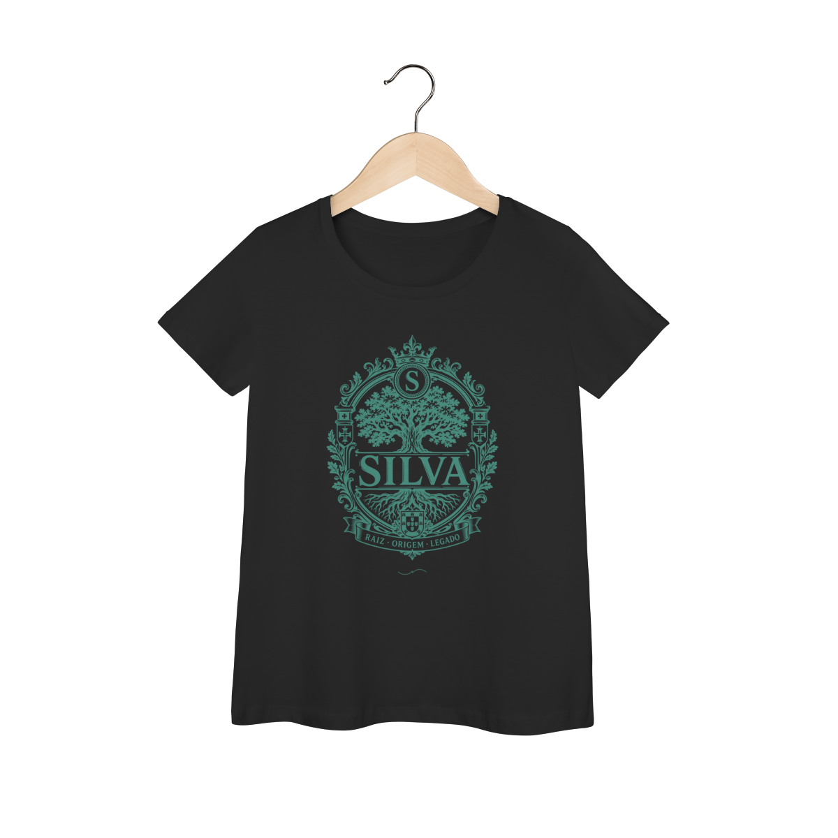 Mockup de Baby Long V1 Verde em preto