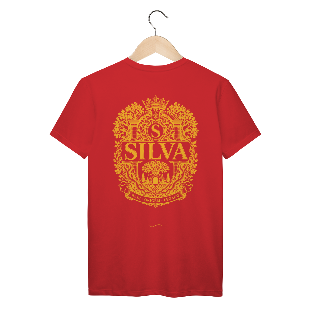 Mockup de Camiseta V2 Costas em vermelho