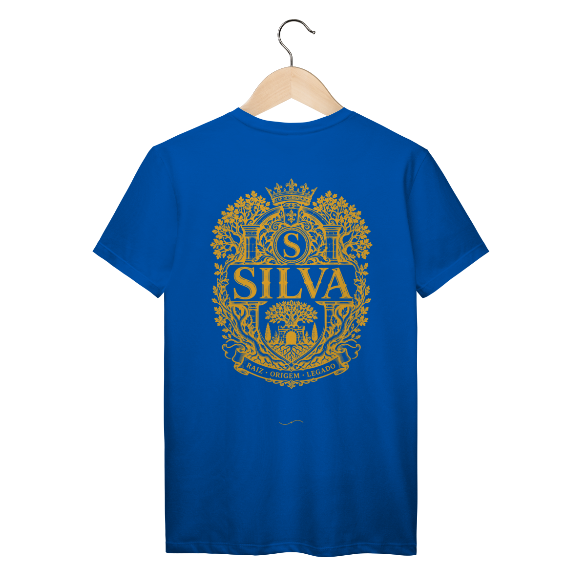 Mockup de Camiseta V2 Costas em azul royal
