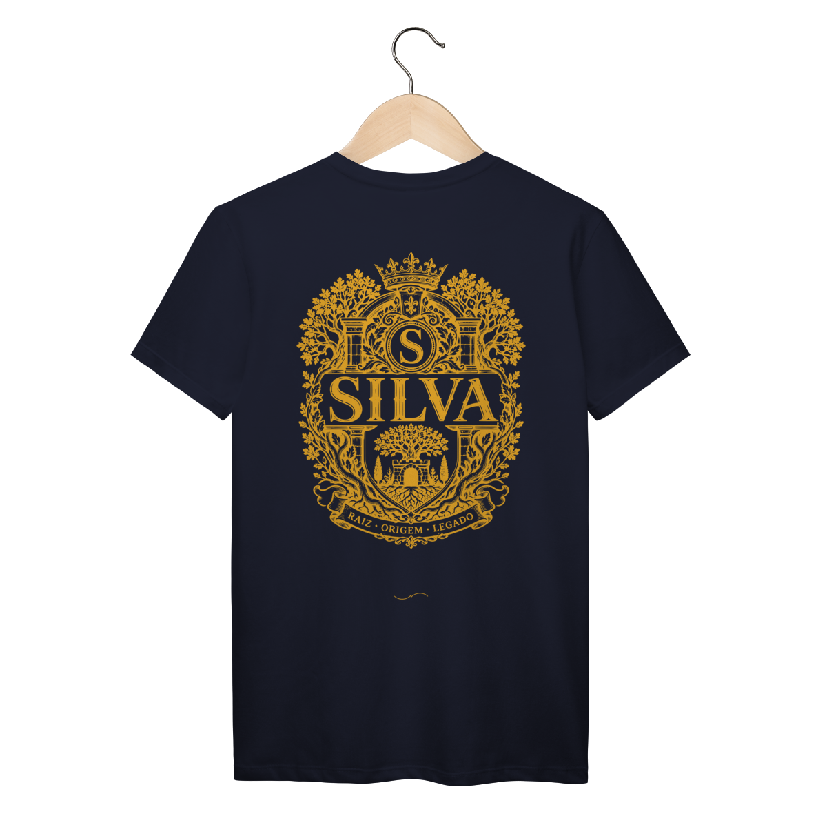 Mockup de Camiseta V2 Costas em azul-marinho