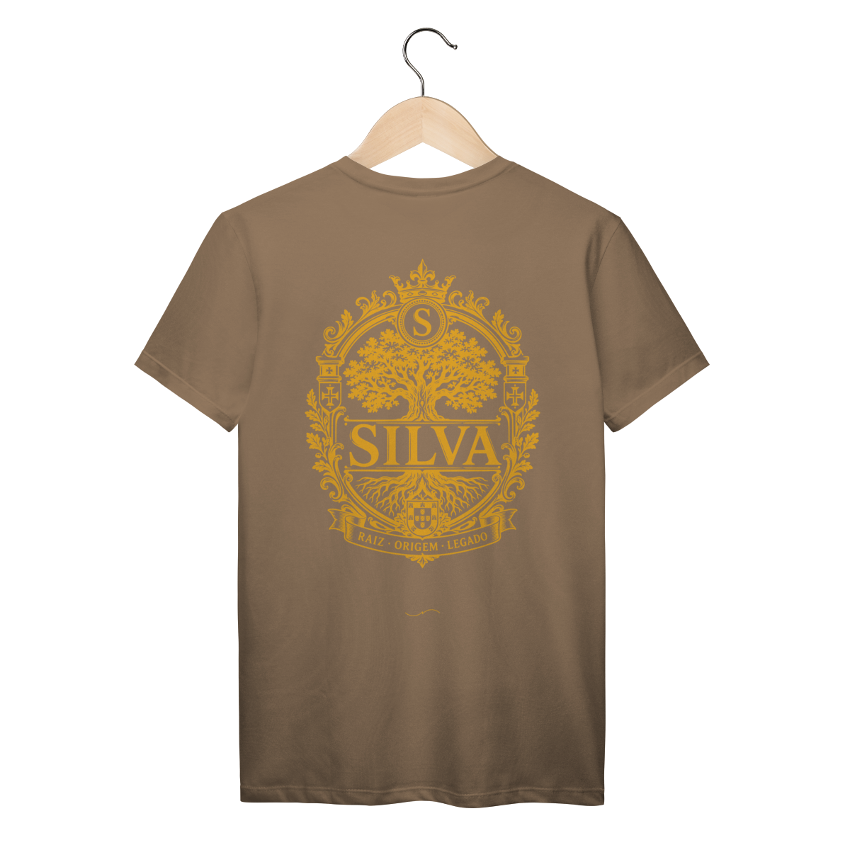 Mockup de Camiseta V1 Costas em marrom
