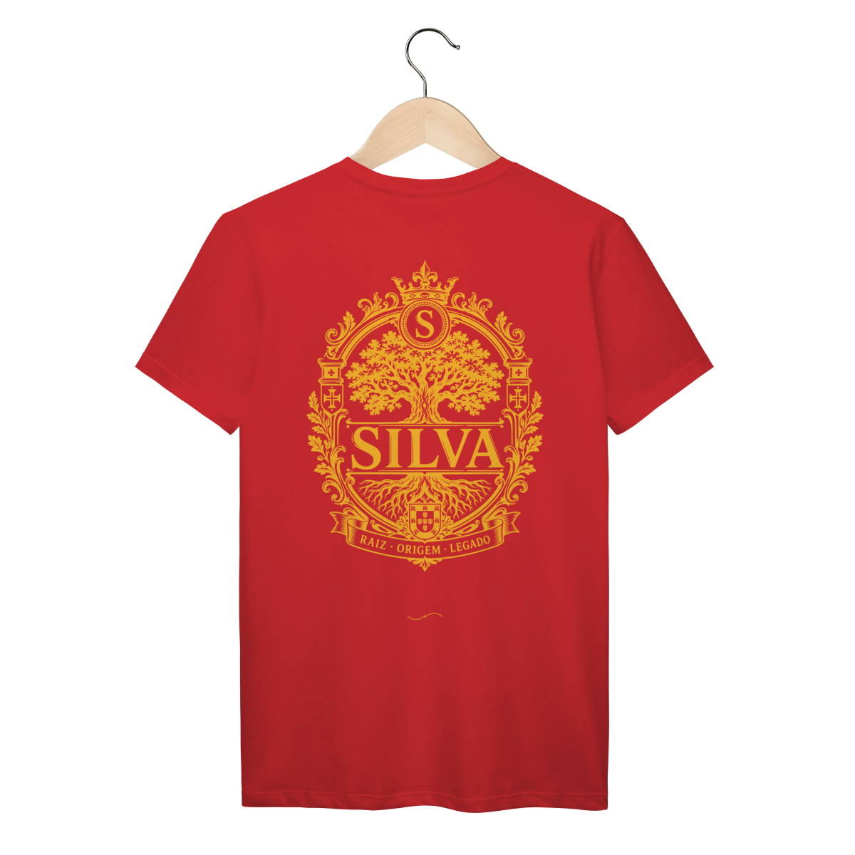 Mockup de Camiseta V1 Costas em vermelho