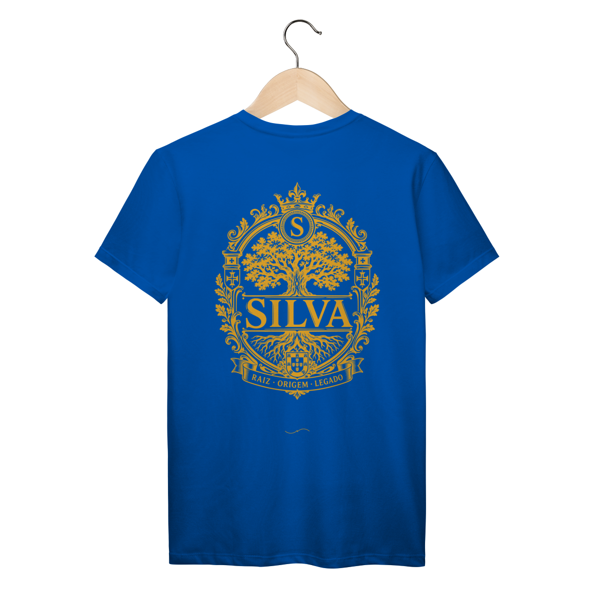 Mockup de Camiseta V1 Costas em azul royal