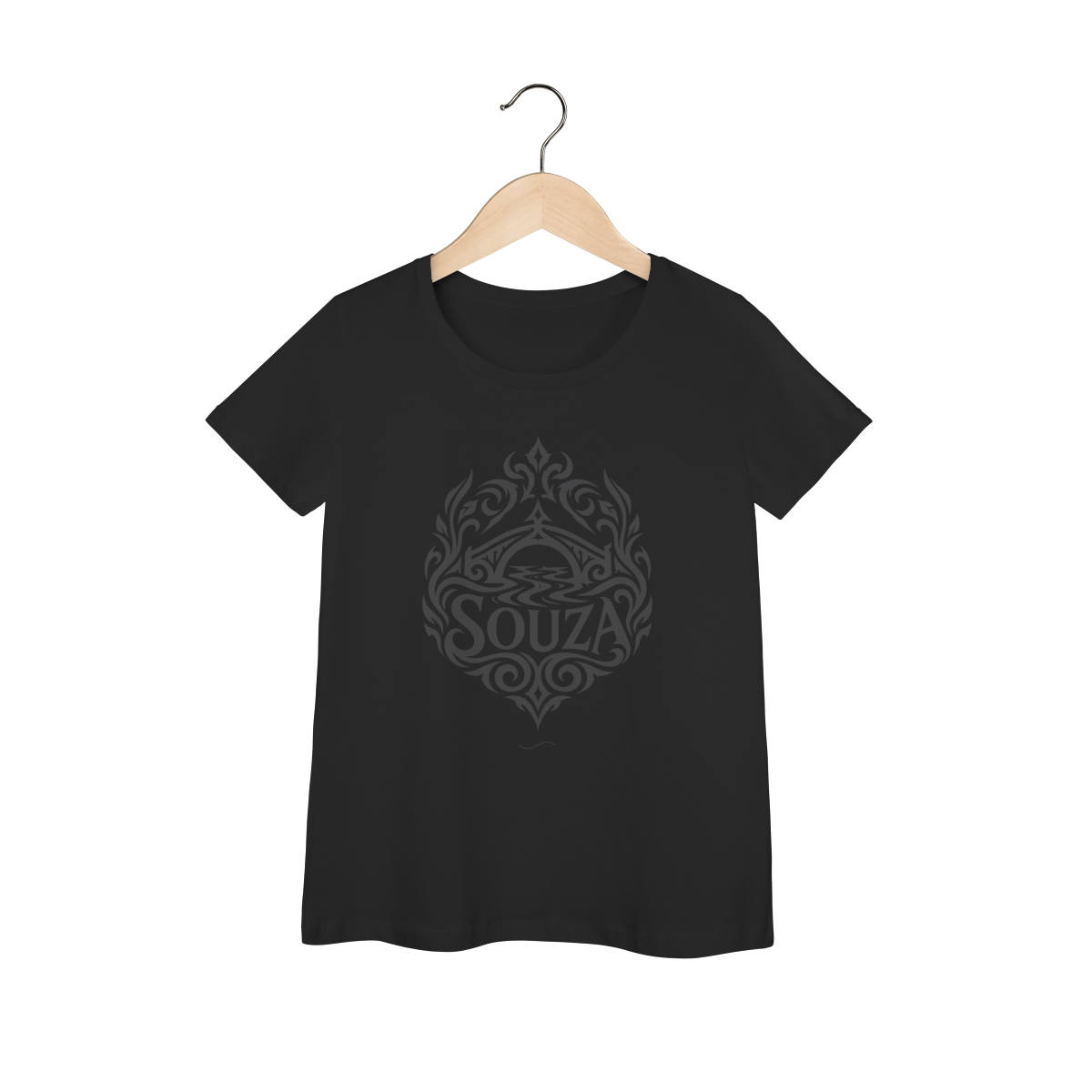 Mockup de Baby Long Tribal Grafite em preto