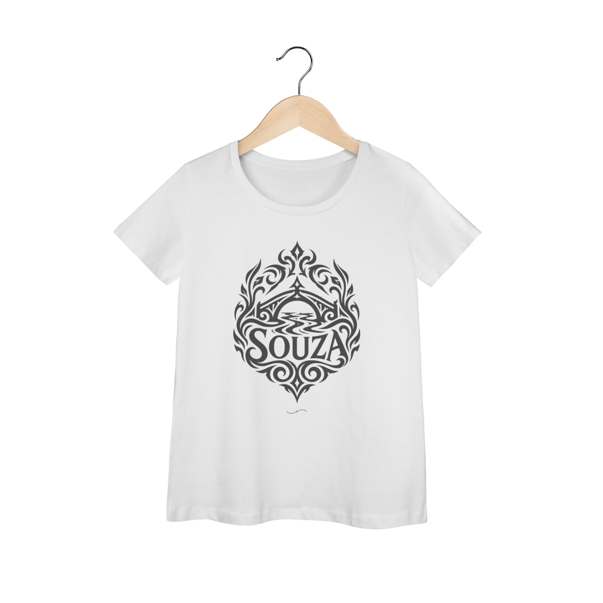 Mockup de Baby Long Tribal Grafite em branco