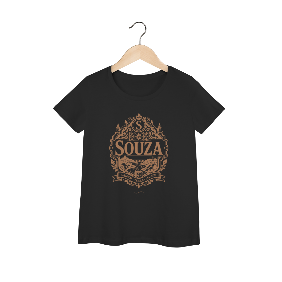 Mockup de Baby Long V2 Cobre em preto