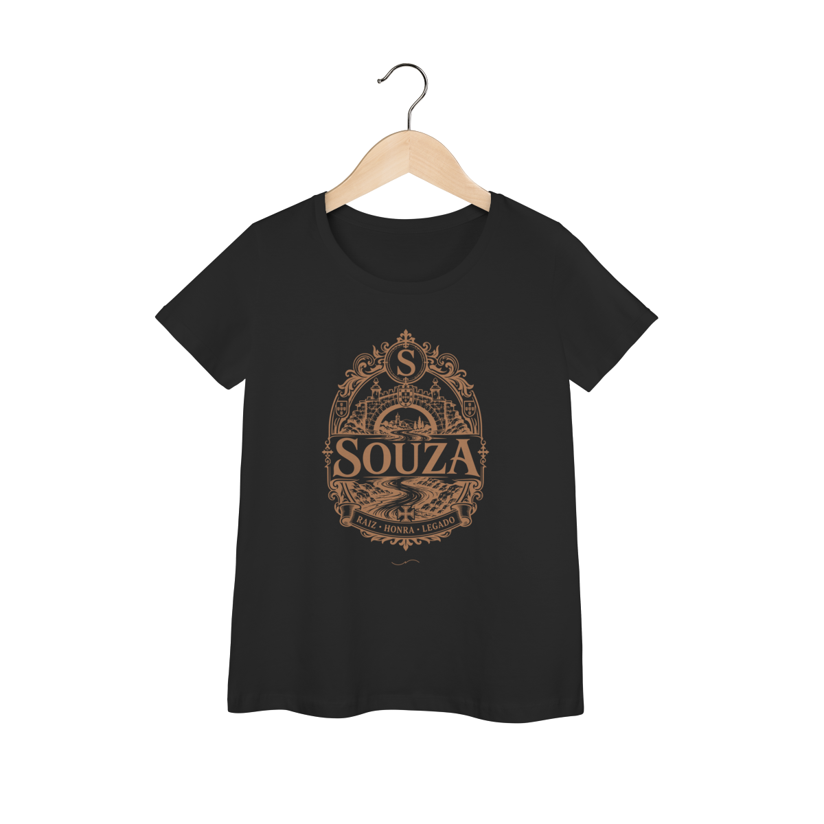 Mockup de Baby Long V1 Cobre em preto