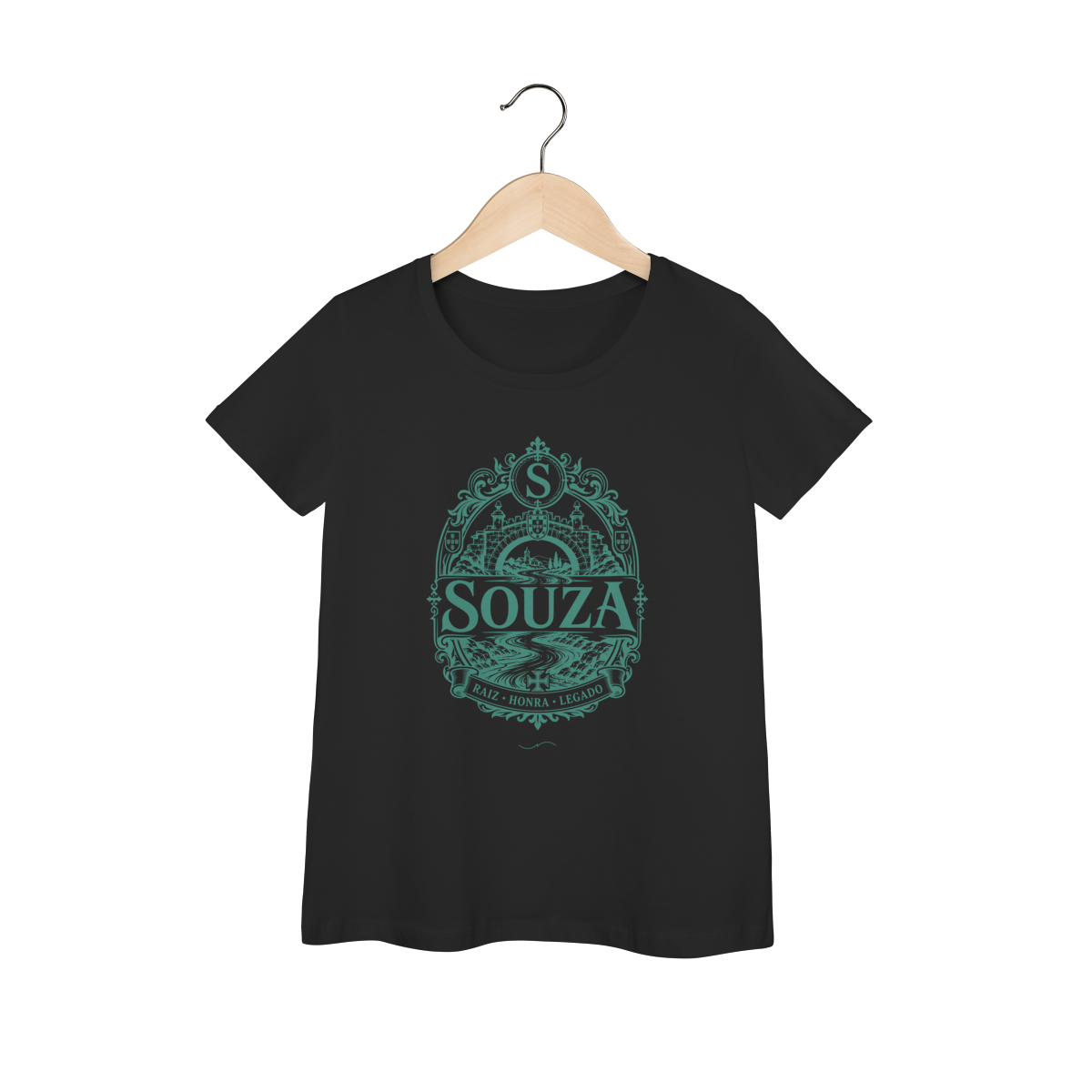 Mockup de Baby Long V1 Verde em preto
