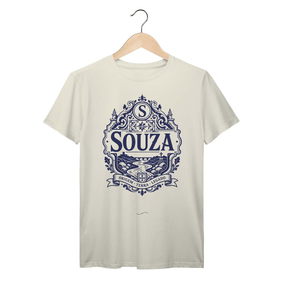 Mockup de Camiseta V2 Frente em marfim