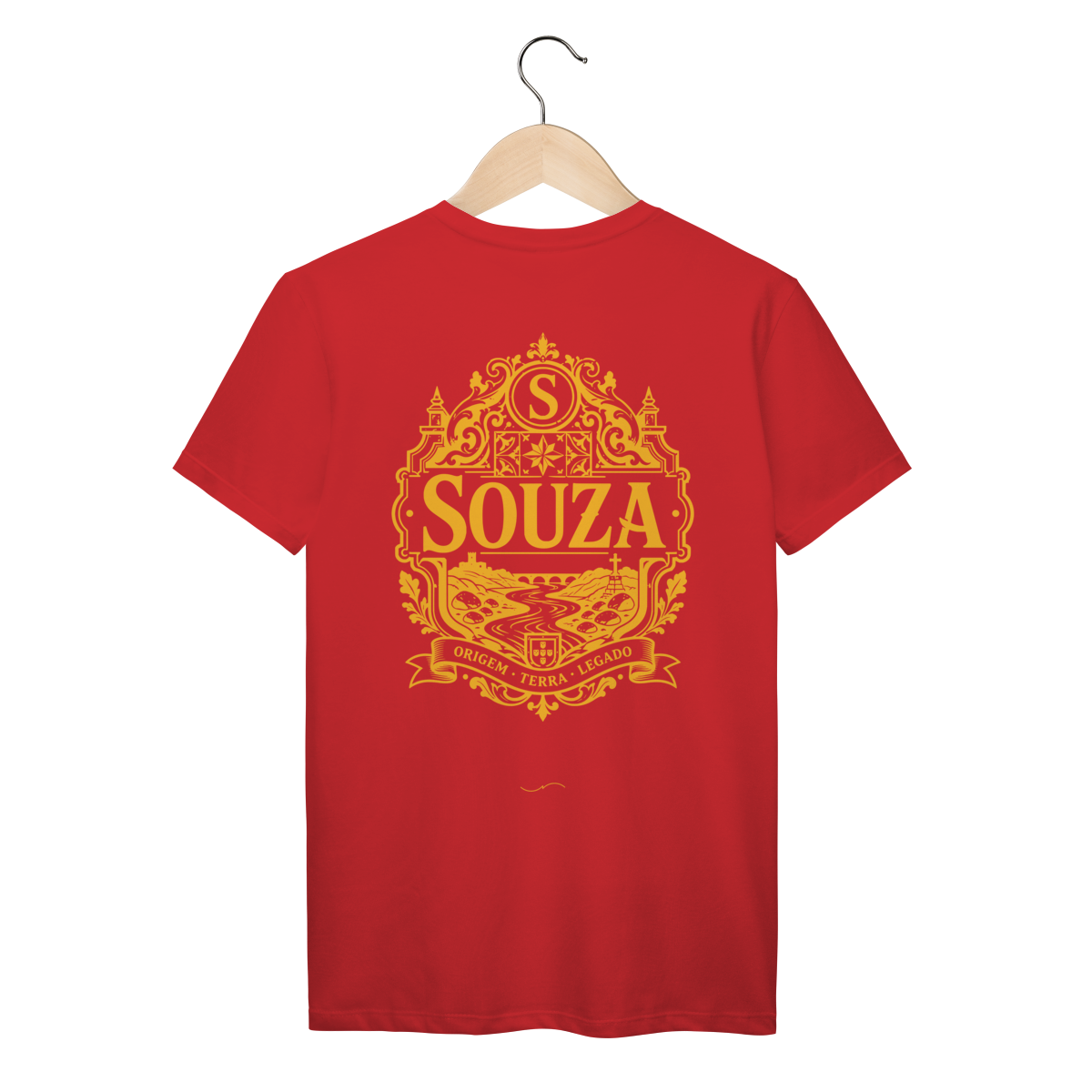 Mockup de Camiseta V2 Costas em vermelho