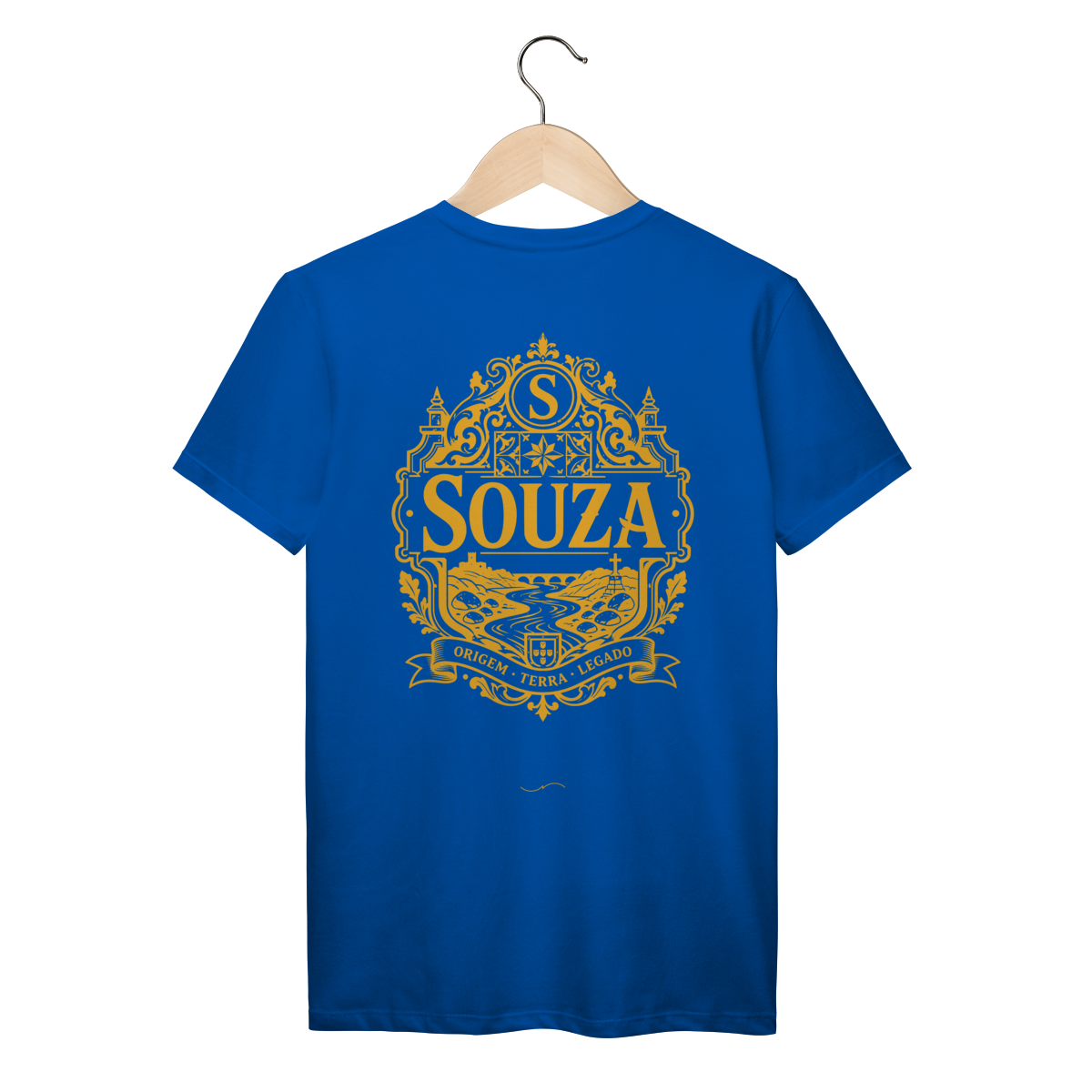 Mockup de Camiseta V2 Costas em azul royal
