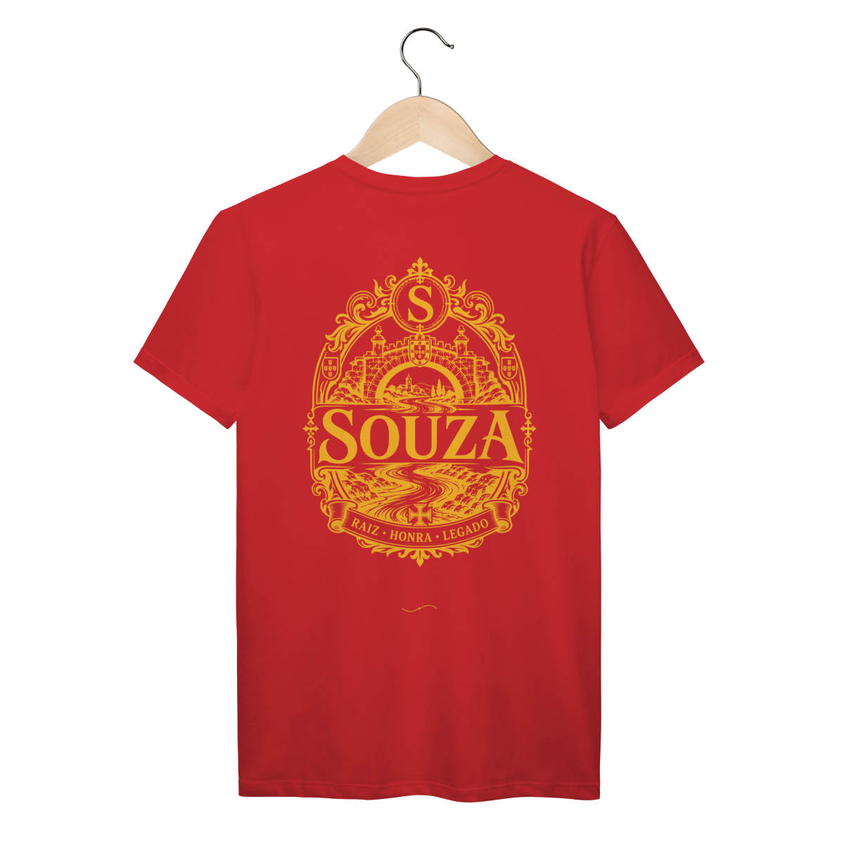 Mockup de Camiseta V1 Costas em vermelho