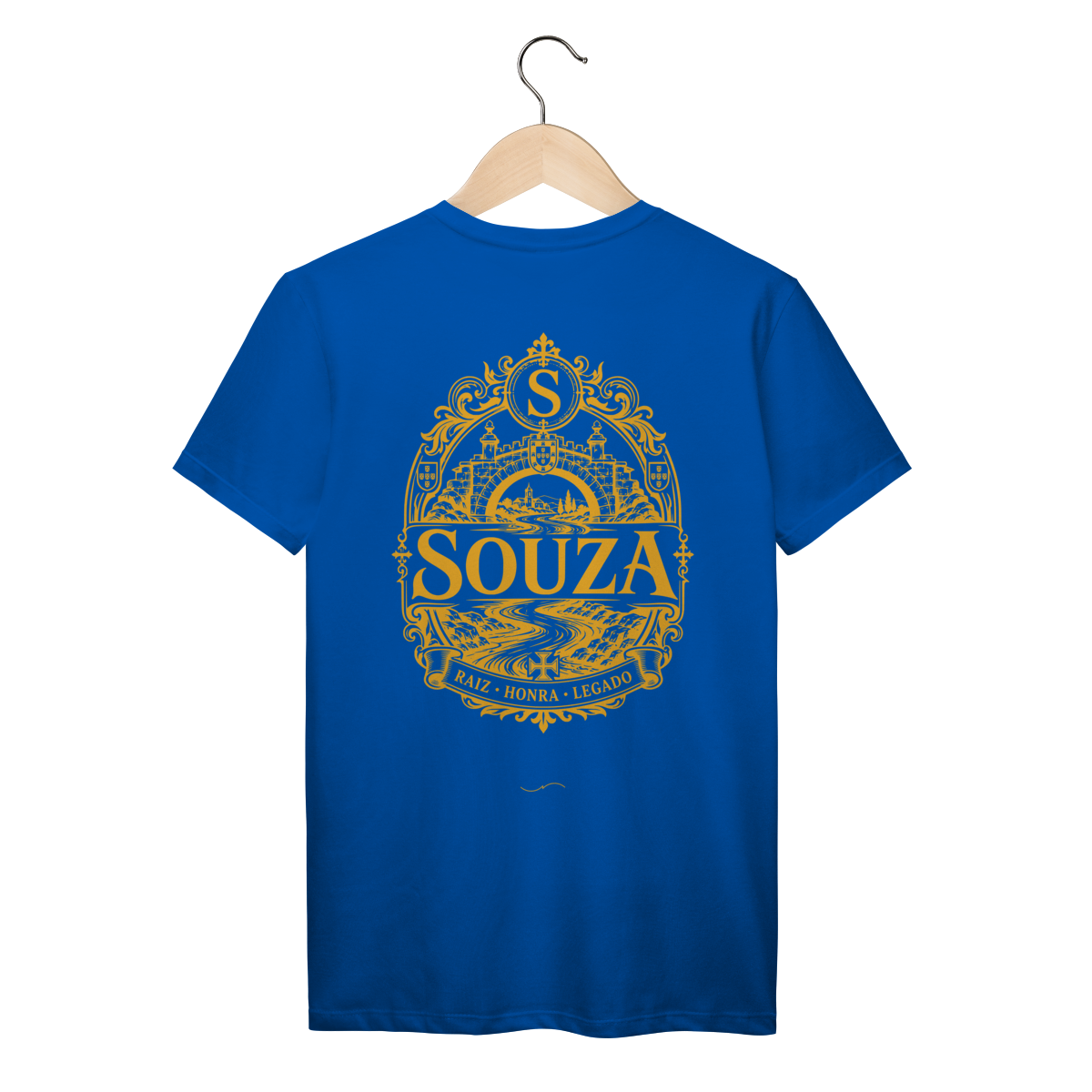 Mockup de Camiseta V1 Costas em azul royal